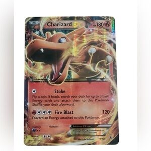 CHARIZARD EX - 11/106 POKEMON CARD - JUMBO/OVERSIZED HOLO - EX 2014 TCG